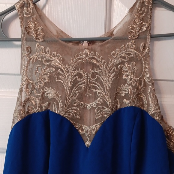 Marchesa Notte Beautiful Royal Blue High Low Gown RTR 8R - Picture 4 of 12